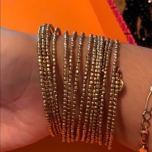 Stella & Dot wire wrap bracelet in gold